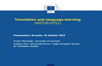 Translation and language-learning  (DGT/2012/TLL)
