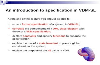 An introduction to specification in VDM-SL
