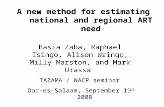 A new method for estimating national and regional ART need
