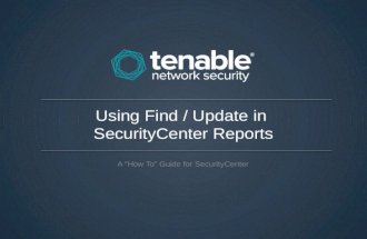 Using Find / Update in  SecurityCenter  Reports
