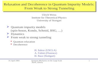Relaxation and Decoherence in Quantum Impurity Models: From Weak to Strong Tunneling