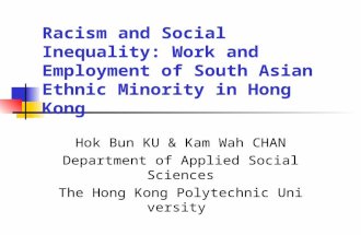 Hok Bun KU & Kam Wah CHAN Department of Applied Social Sciences