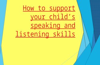 How to support your child’s speaking and listening skills