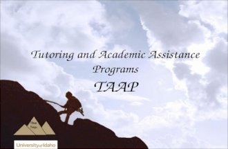Tutoring and Academic Assistance Programs TAAP
