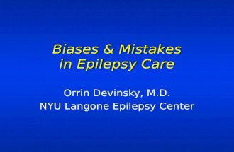 Biases & Mistakes  in Epilepsy Care