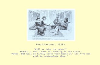 Punch  Cartoon, 1920s “Will ye take the paper?“ “Thanks. I don‘t care for reading in the train.“