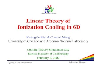 Linear Theory of  Ionization Cooling in 6D