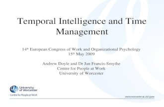 Temporal Intelligence and Time Management