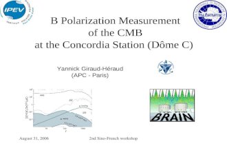 B Polarization Measurement of the CMB at the Concordia Station (Dôme C)