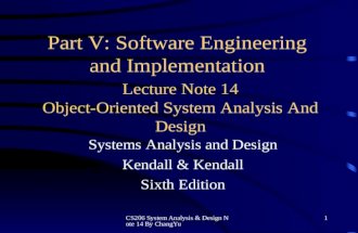 Lecture Note 14 Object-Oriented System Analysis And Design
