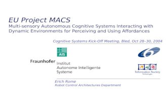 Erich Rome Robot Control Architectures Department