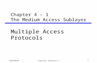 Chapter 4 – 1 The Medium Access Sublayer