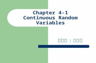 Chapter 4-1 Continuous Random Variables