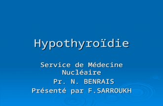 Hypothyroïdie