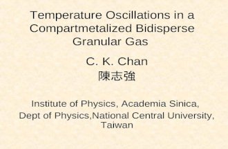 Temperature Oscillations in a Compartmetalized Bidisperse Granular Gas