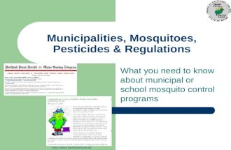 Municipalities, Mosquitoes, Pesticides & Regulations