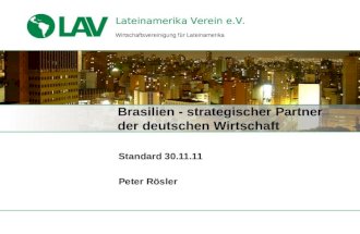 Brasilien - strategischer Partner  der deutschen Wirtschaft