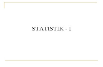 STATISTIK - I