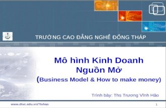 Mô h ình Kinh Doanh Nguồn Mở ( Business Model & How to make money)