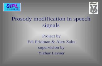 Prosody modification in speech signals