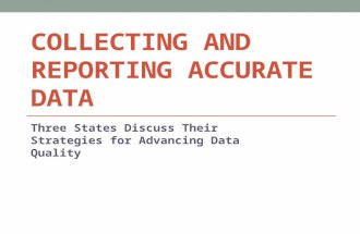 Collecting and Reporting Accurate Data