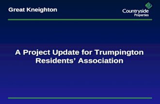 A Project Update for Trumpington Residents’ Association