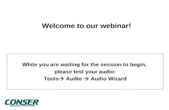 Welcome to our webinar!