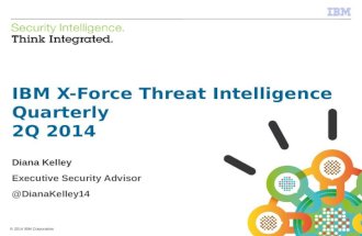 IBM X-Force Threat Intelligence Quarterly 2Q  2014 Diana Kelley Executive Security Advisor