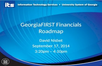 Georgia FIRST  Financ ials  Roadmap