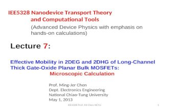 IEE5328 Nanodevice Transport Theory                 and Computational Tools