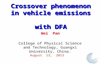 C rossover phenomenon in vehicle emissions  with DFA