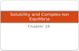 Solubility and Complex-Ion Equilibria