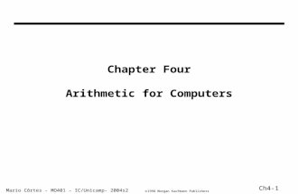 Chapter Four Arithmetic for Computers