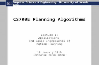CS790E Planning Algorithms
