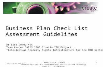 Business Plan Check List   Assessment Guidelines