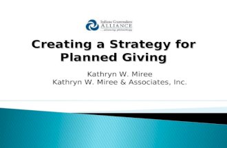 Creating a Strategy for Planned Giving