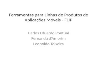 Ferramentas para Linhas de Produtos de Aplicações Móveis - FLIP