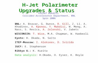 H-Jet Polarimeter Upgrades & Status