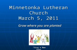 Minnetonka Lutheran Church March 5, 2011