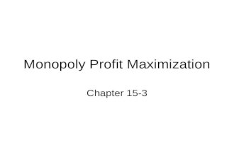 Monopoly Profit Maximization