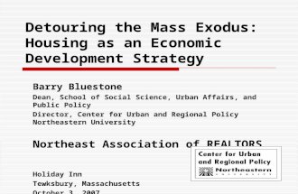Detouring the Mass Exodus:  Housing as an Economic Development Strategy