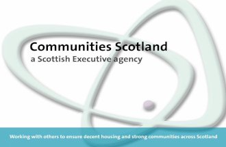 Richard Leckerman Mental Health & Well-being Co-ordinator Communities Scotland