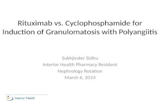 Rituximab vs. Cyclophosphamide for Induction of  Granulomatosis  with  Polyangiitis