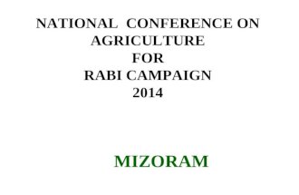 NATIONAL  CONFERENCE ON AGRICULTURE FOR RABI CAMPAIGN 2014