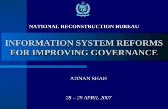 INFORMATION SYSTEM REFORMS FOR IMPROVING GOVERNANCE