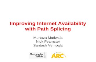 Improving Internet Availability with Path Splicing