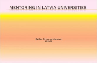 Mentoring in Latvia Universities