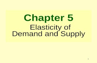Chapter 5 Elasticity of Demand and Supply