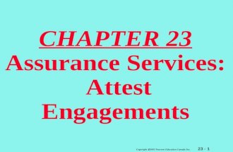CHAPTER 23 Assurance Services:  Attest Engagements