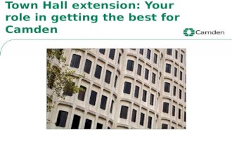 Town Hall extension: Your role in getting the best for Camden